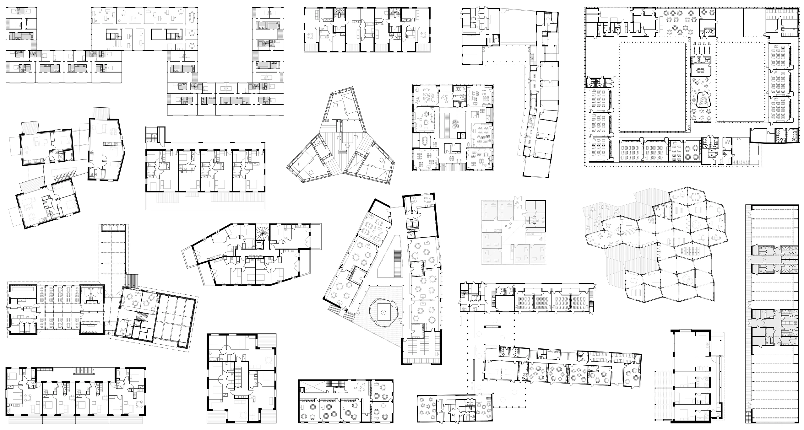 Image d’accueil compilation de plans de projets de Bruno Sarles