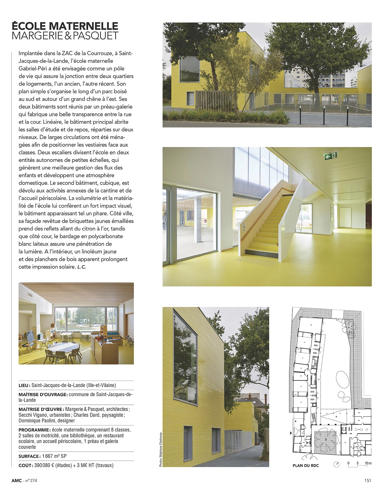 Publication AMC de l’école maternelle et accueil périscolaire à Saint-Jaques de la Lande