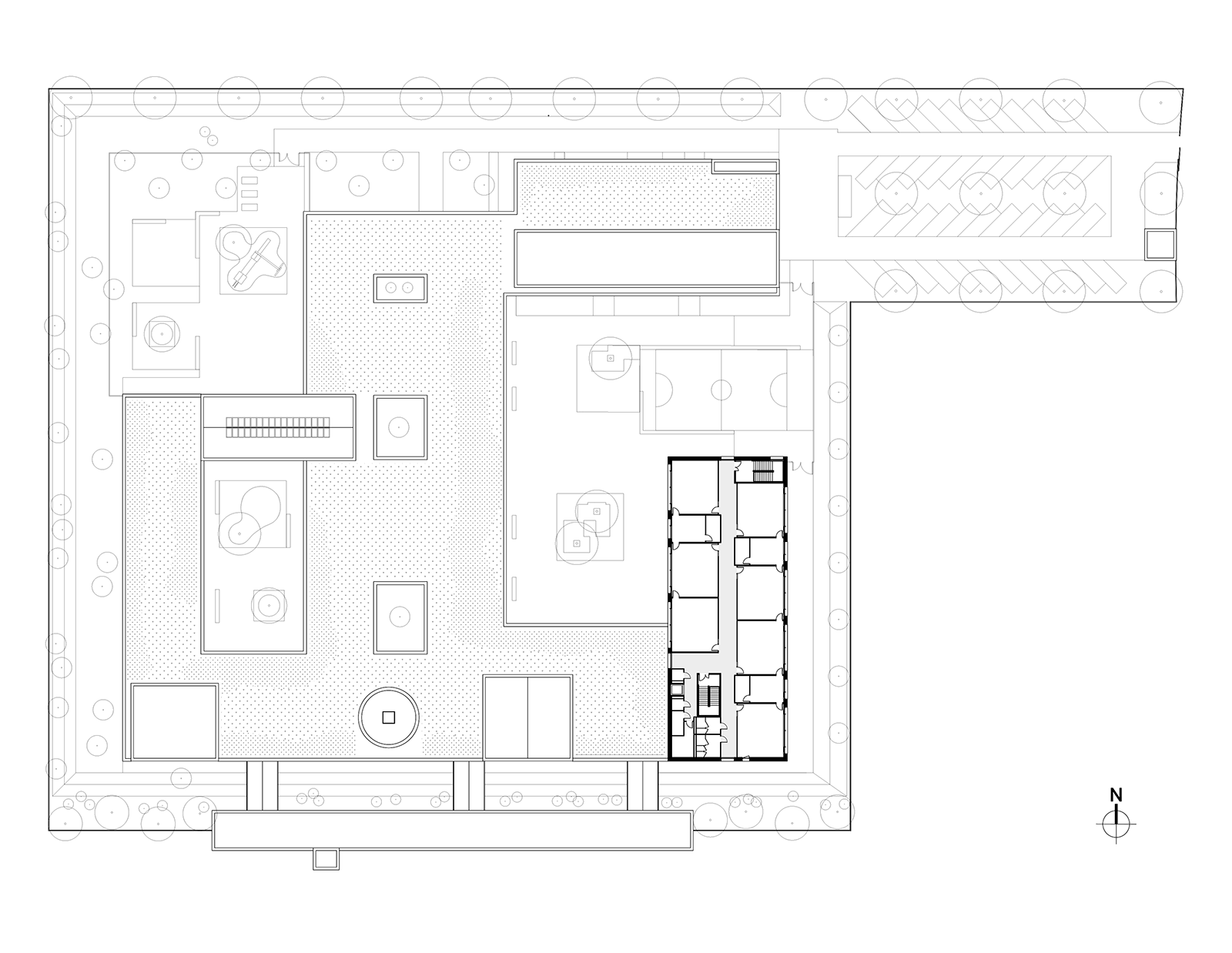 Plan de l’étage élémentaire du groupe scolaire et centre de loisirs Chanteloup à Moissy-Cramayel