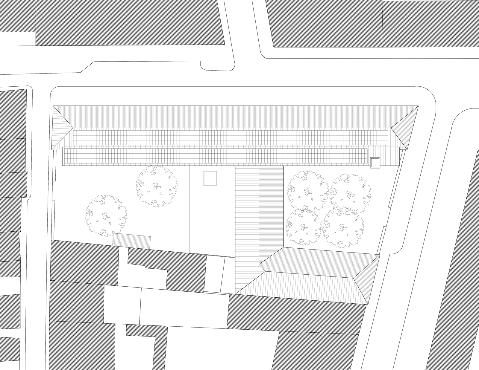 Plan de toiture de l’école Sainte-Cécile à Marseille