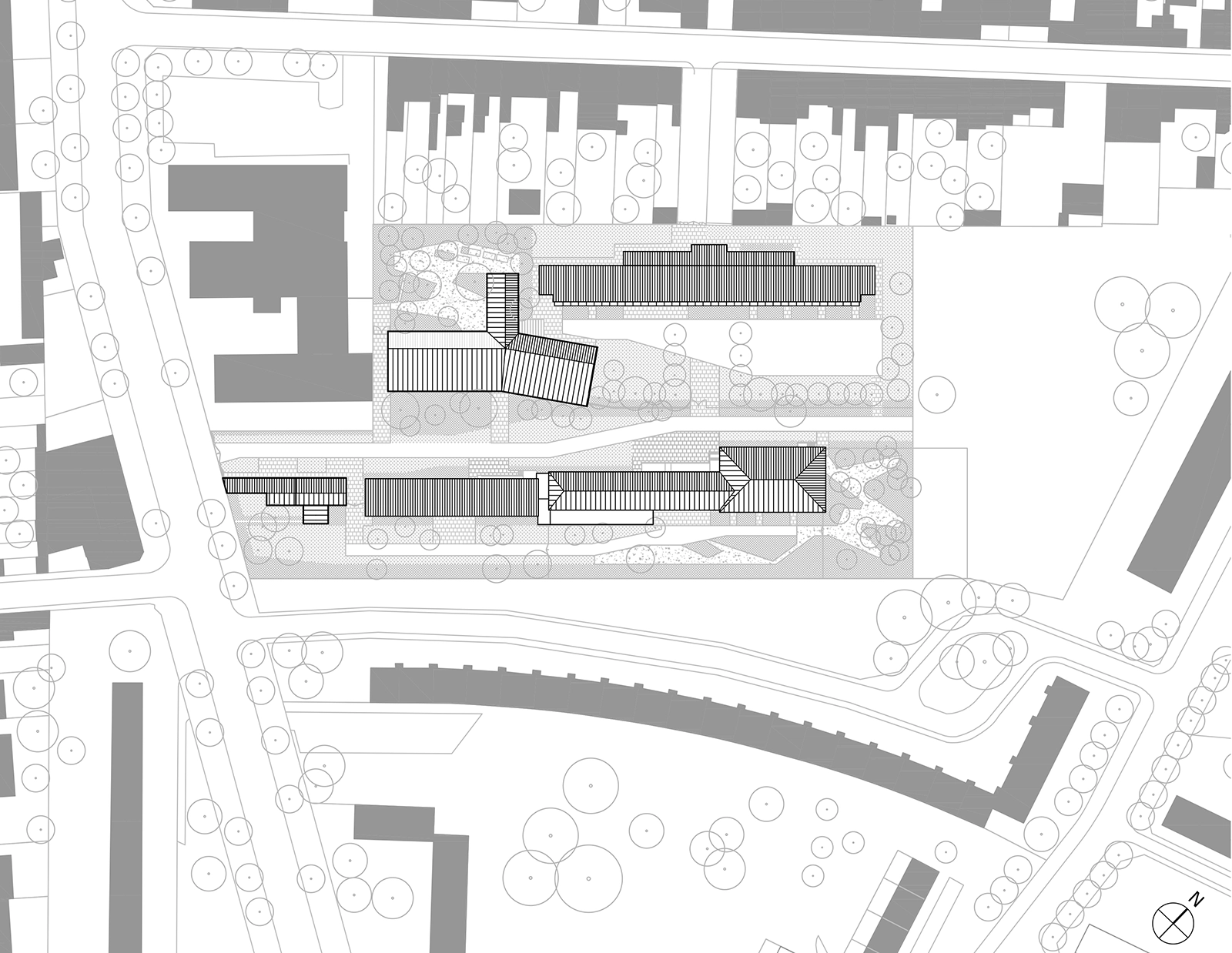 Plan de situation du groupe scolaire Barthou à Reims