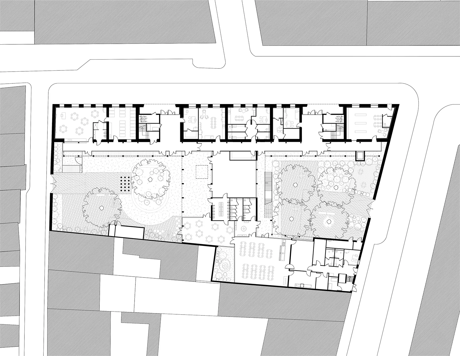 plan de rez-de-chaussée de l’école Sainte-Cécile à Marseille